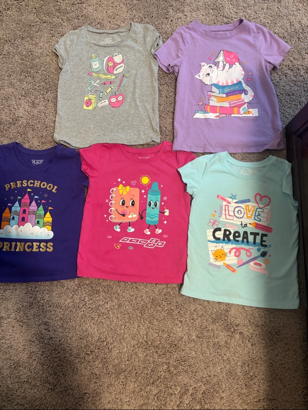 The Children's Place Girls' Mint 'Love to Create' Graphic Tee